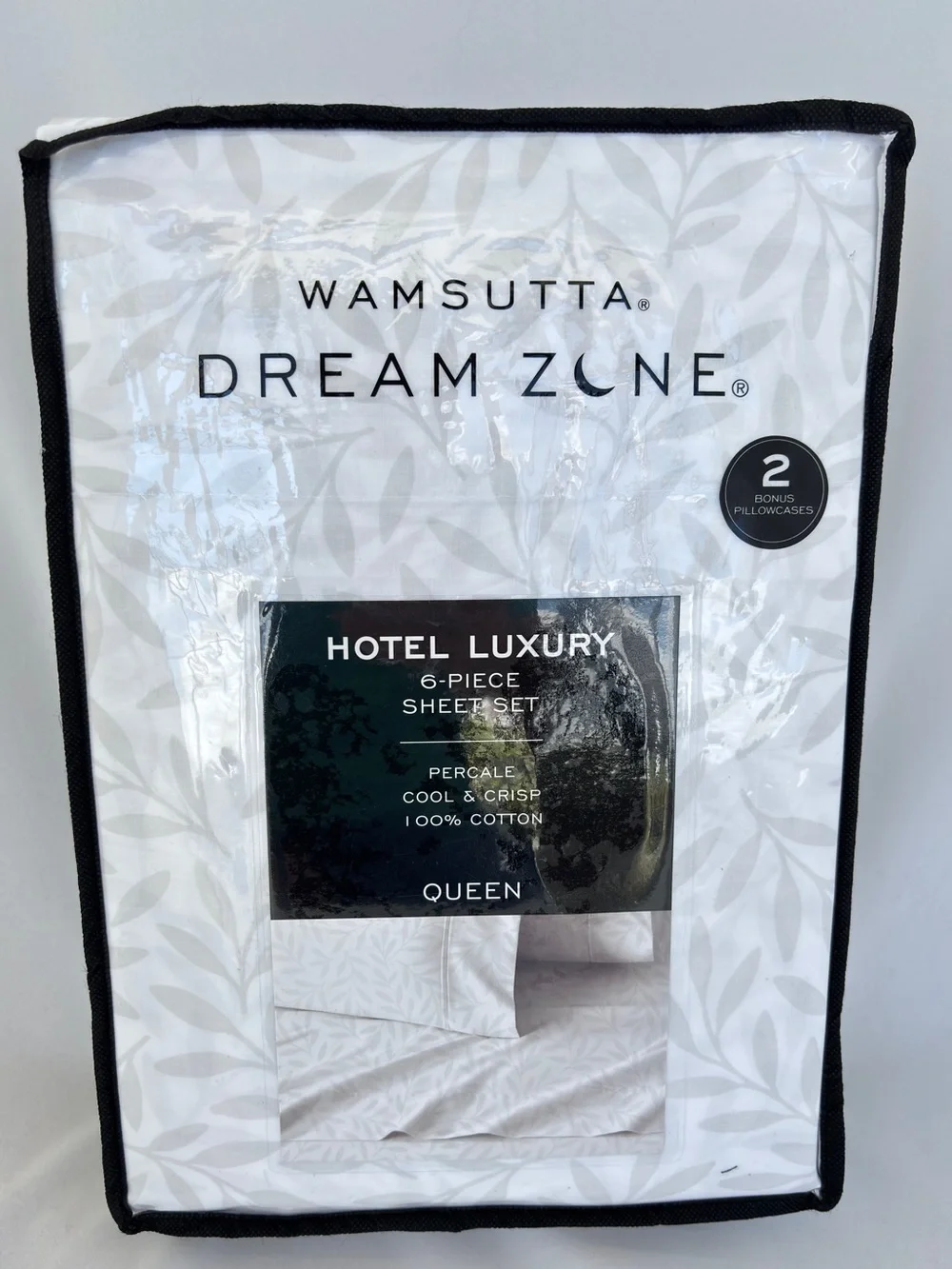 NWT Wamsutta Dream Zone Queen 6 Piece White Percale Sheet Set 100% Cotton